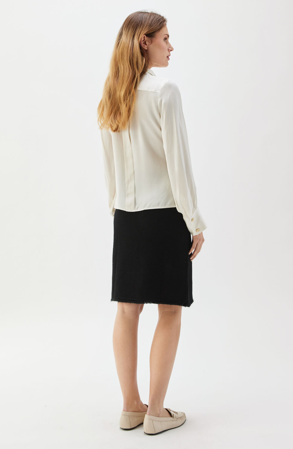 Anita Silk Blouse Ecru