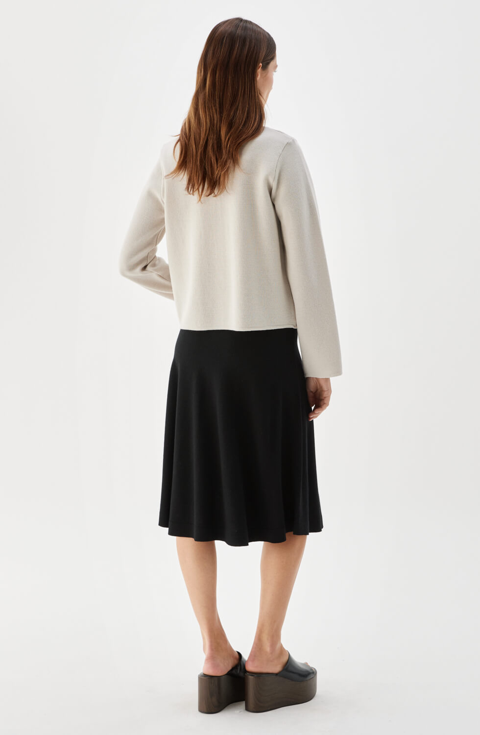 Catherine Knitted Wool Jacket Silver Birch