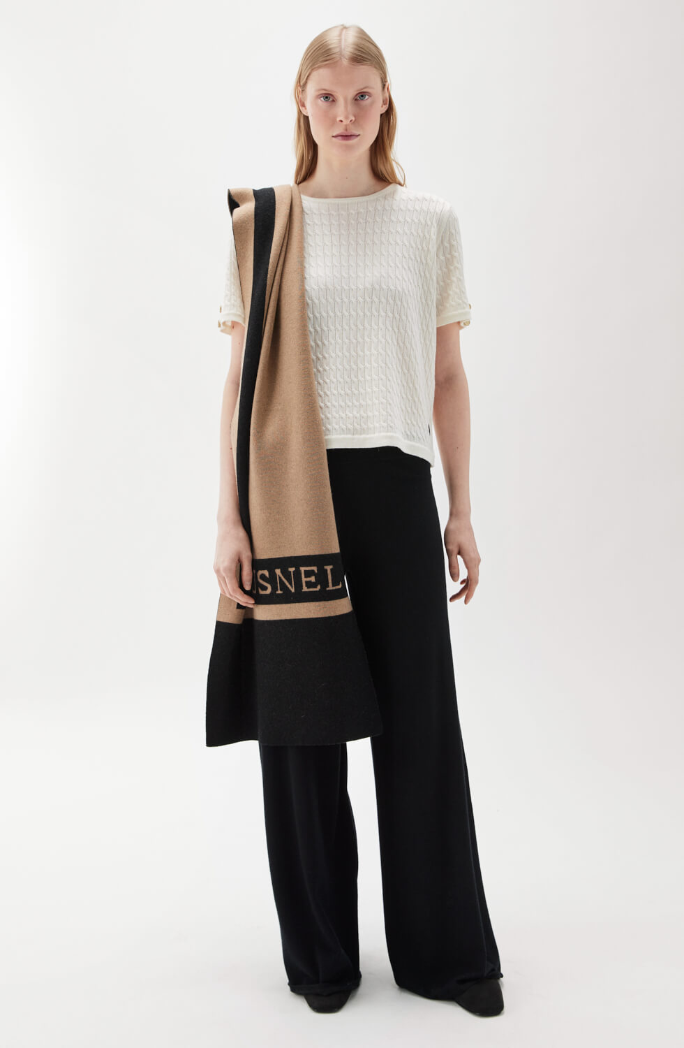 Cherish Scarf Black/Salty Caramel