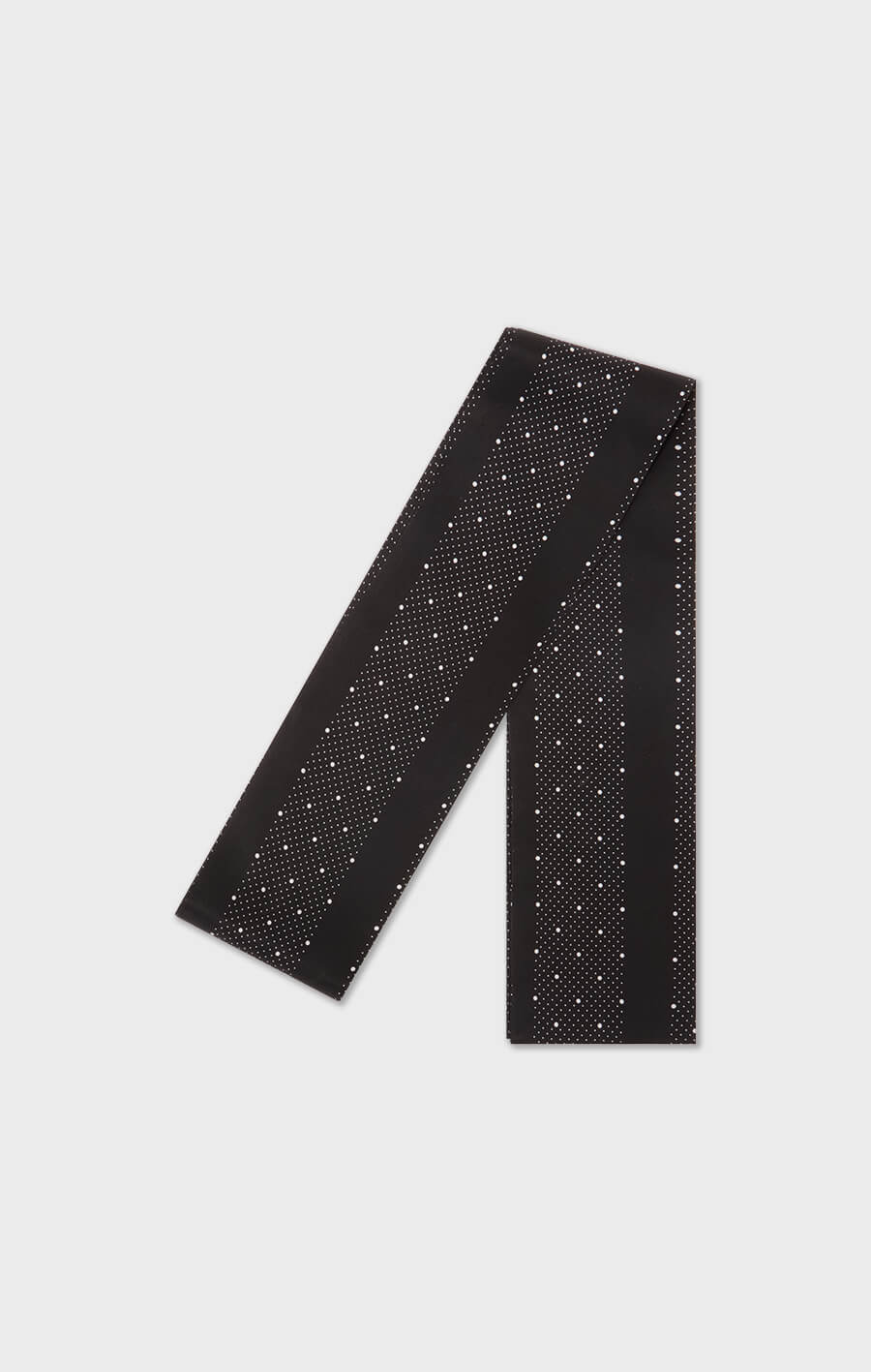 Elisabeth Mönstrad Sidenscarf Svart/Crèmevit