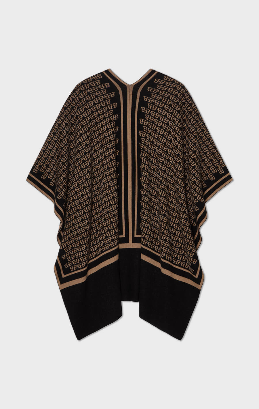 Garnette Poncho Svart/Ljusbrun