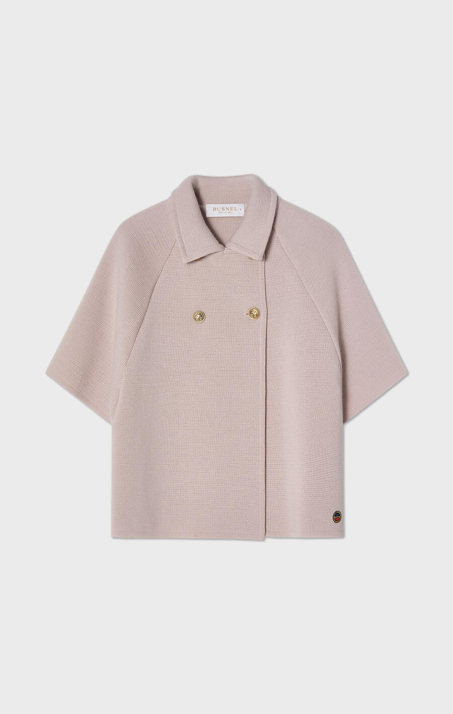 Gertrude Short Wool Cape Light Rose