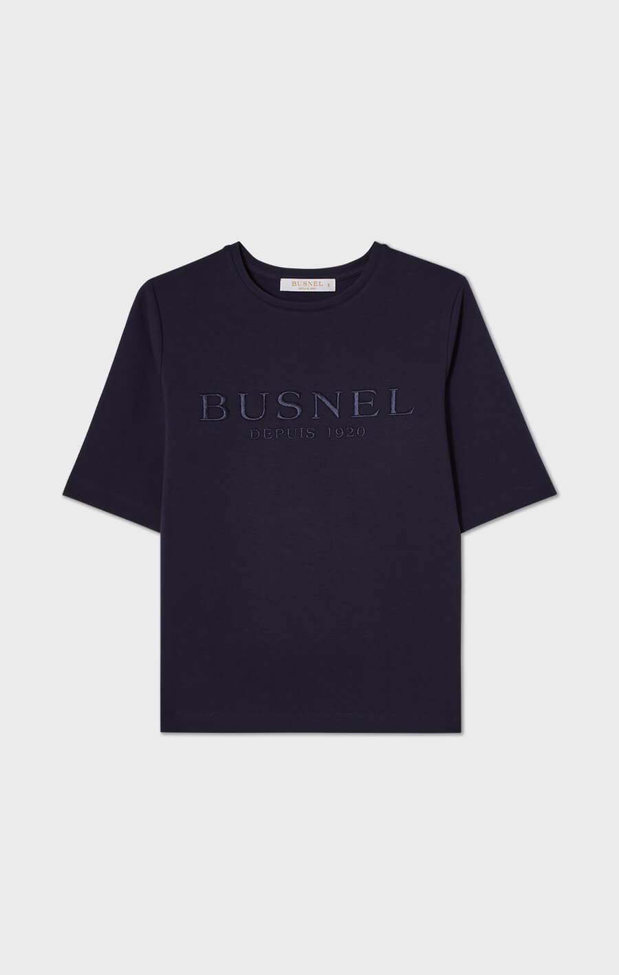 Hanna Broderad T-shirt Mörkblå