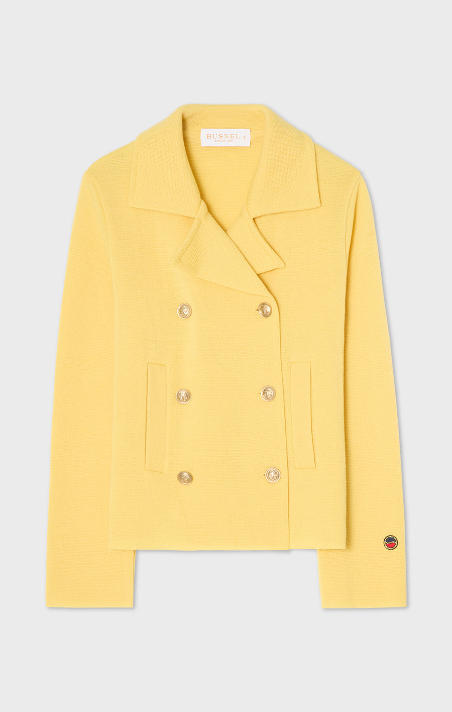 Indra Knitted Wool Jacket Royal Yellow