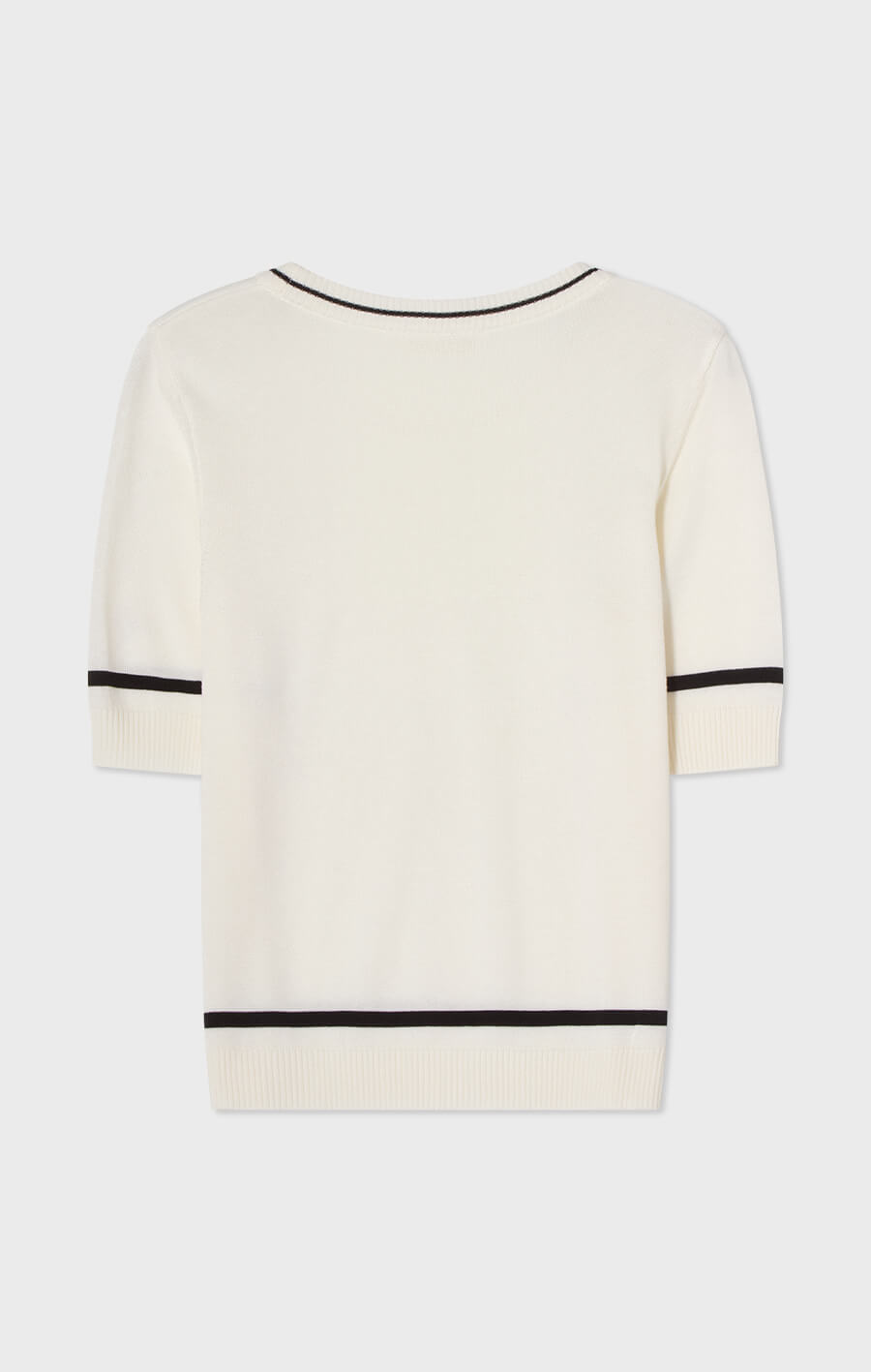 Karla Contrast Top Ecru/Black