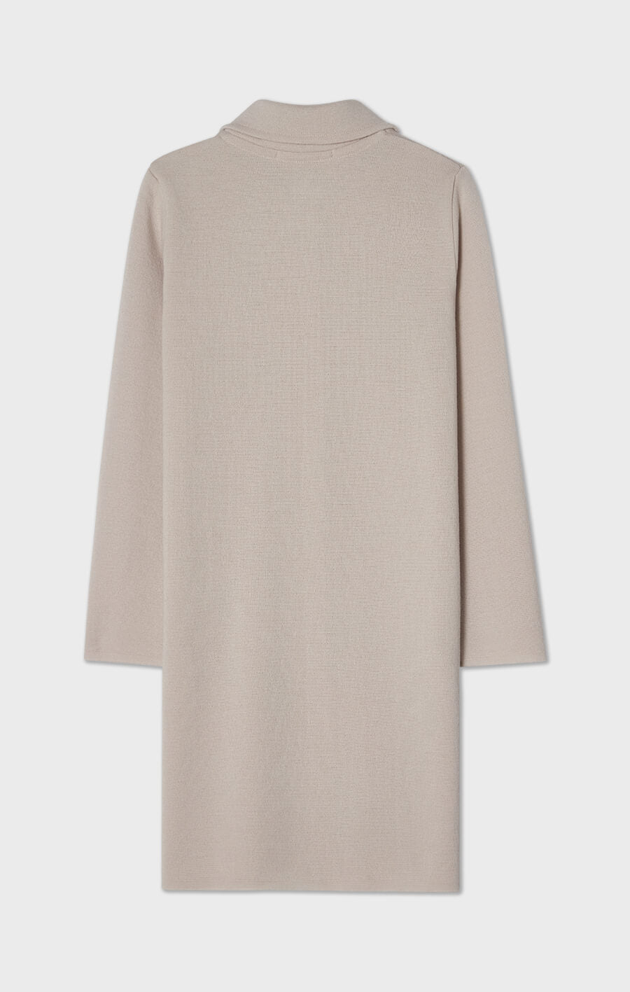 Lilli Knitted Wool Coat Silver Birch