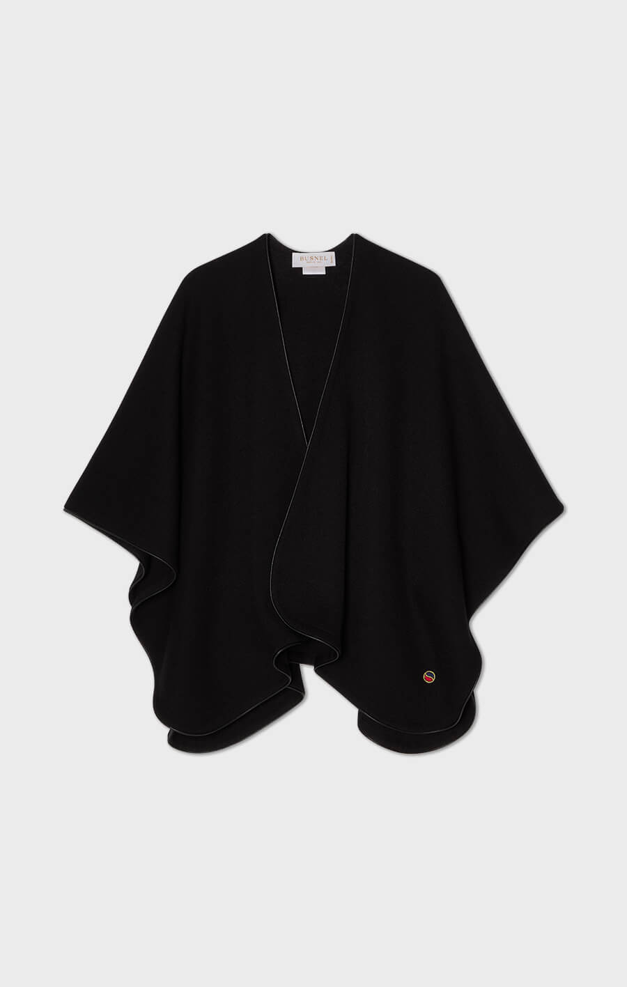 Mio Piped Poncho Black