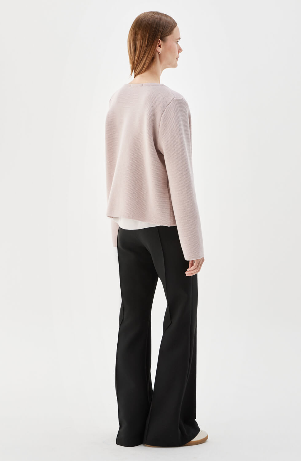 Macey Knitted Wool Jacket Light Rose