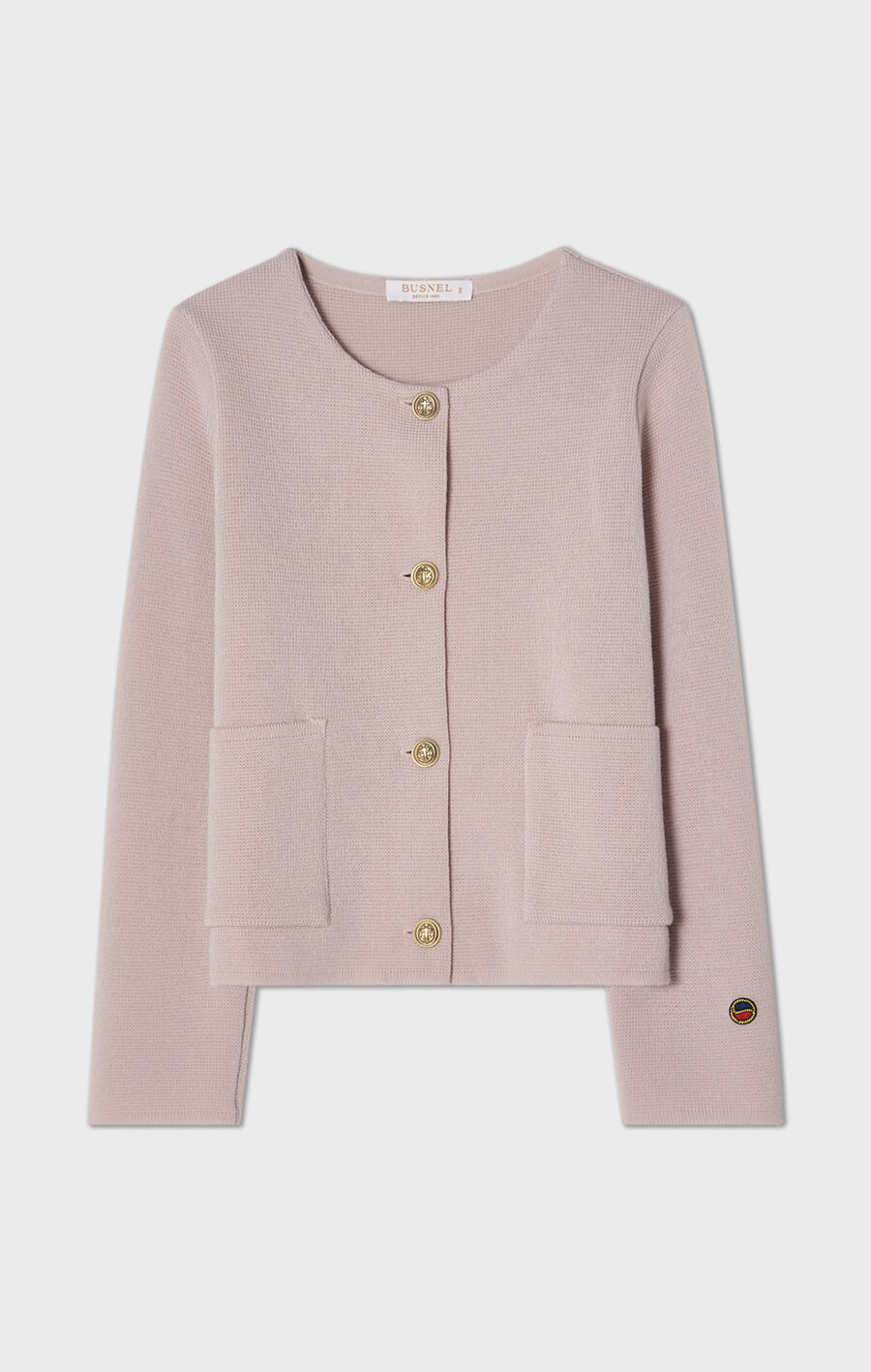 Macey Knitted Wool Jacket Light Rose