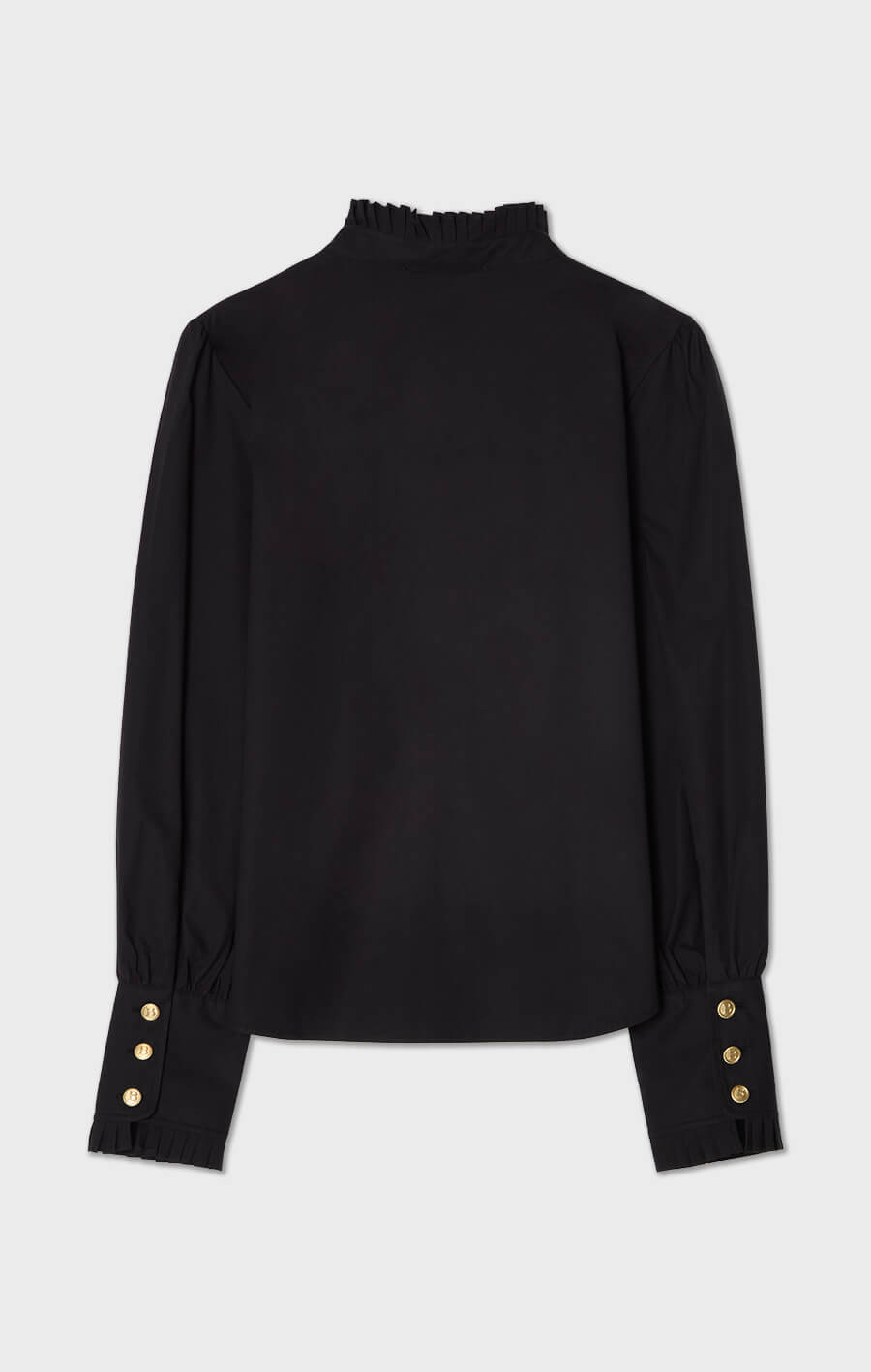 Maira Blus Plisserad Svart