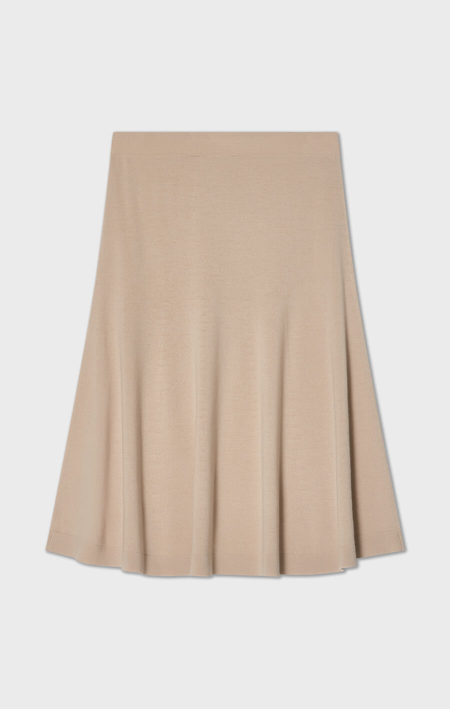 Maja Knitted Wool Midi Skirt Fudge