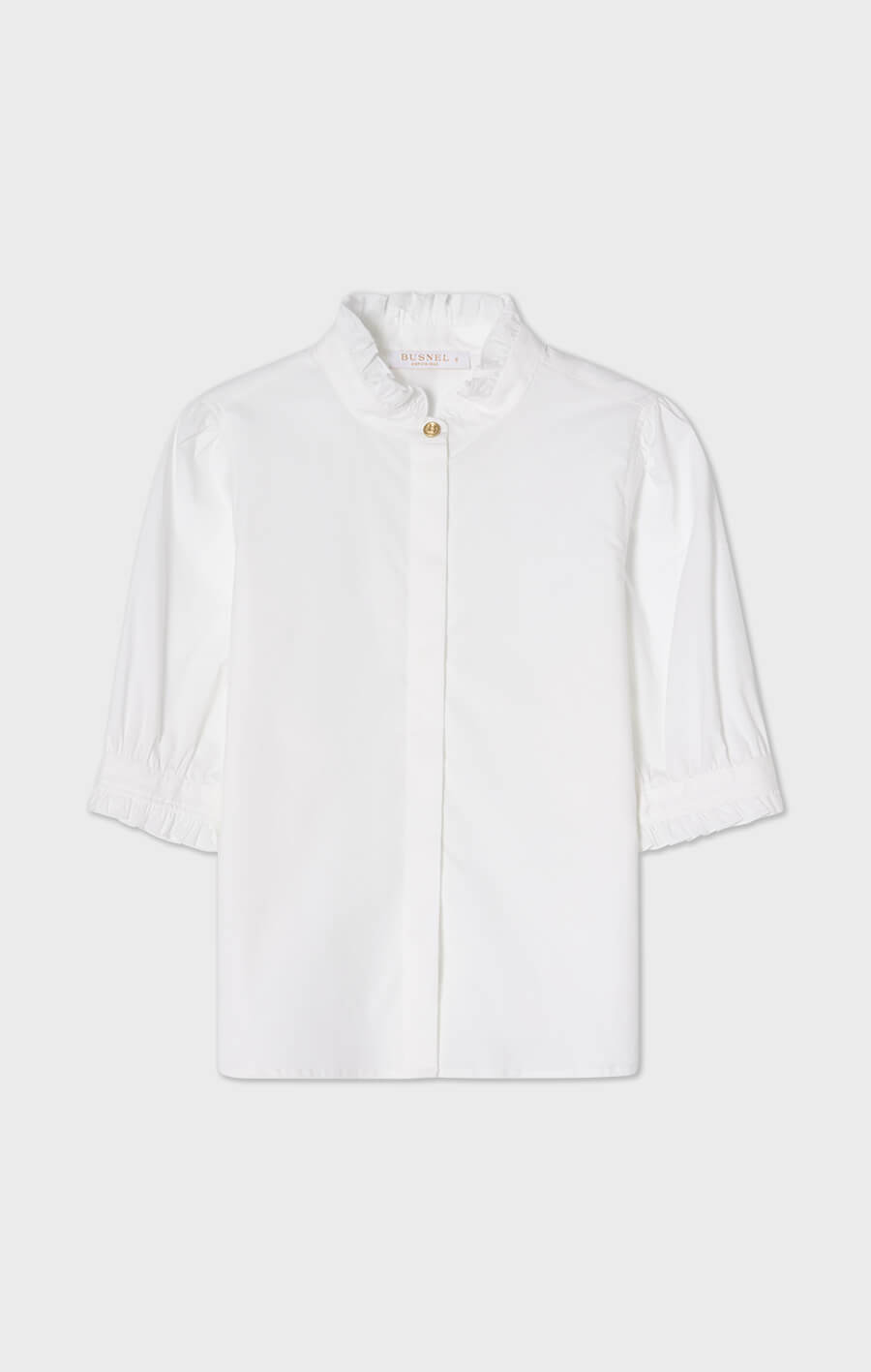 Mica kortärmad blus i poplin vit