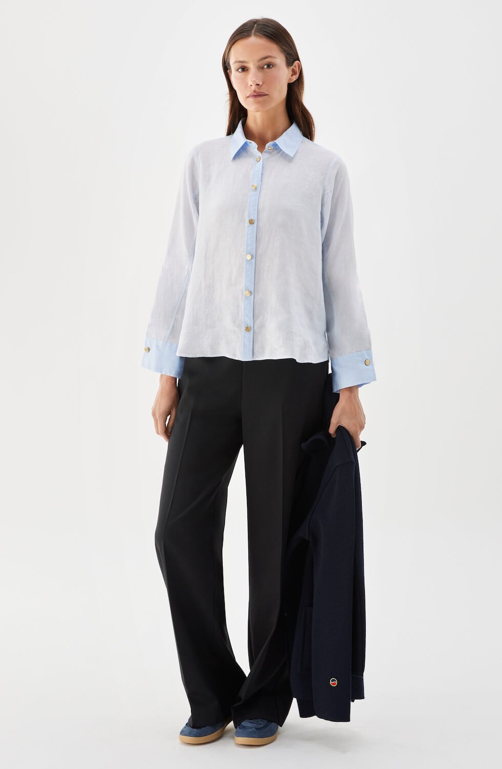 Nenne Linen Shirt Ice Blue