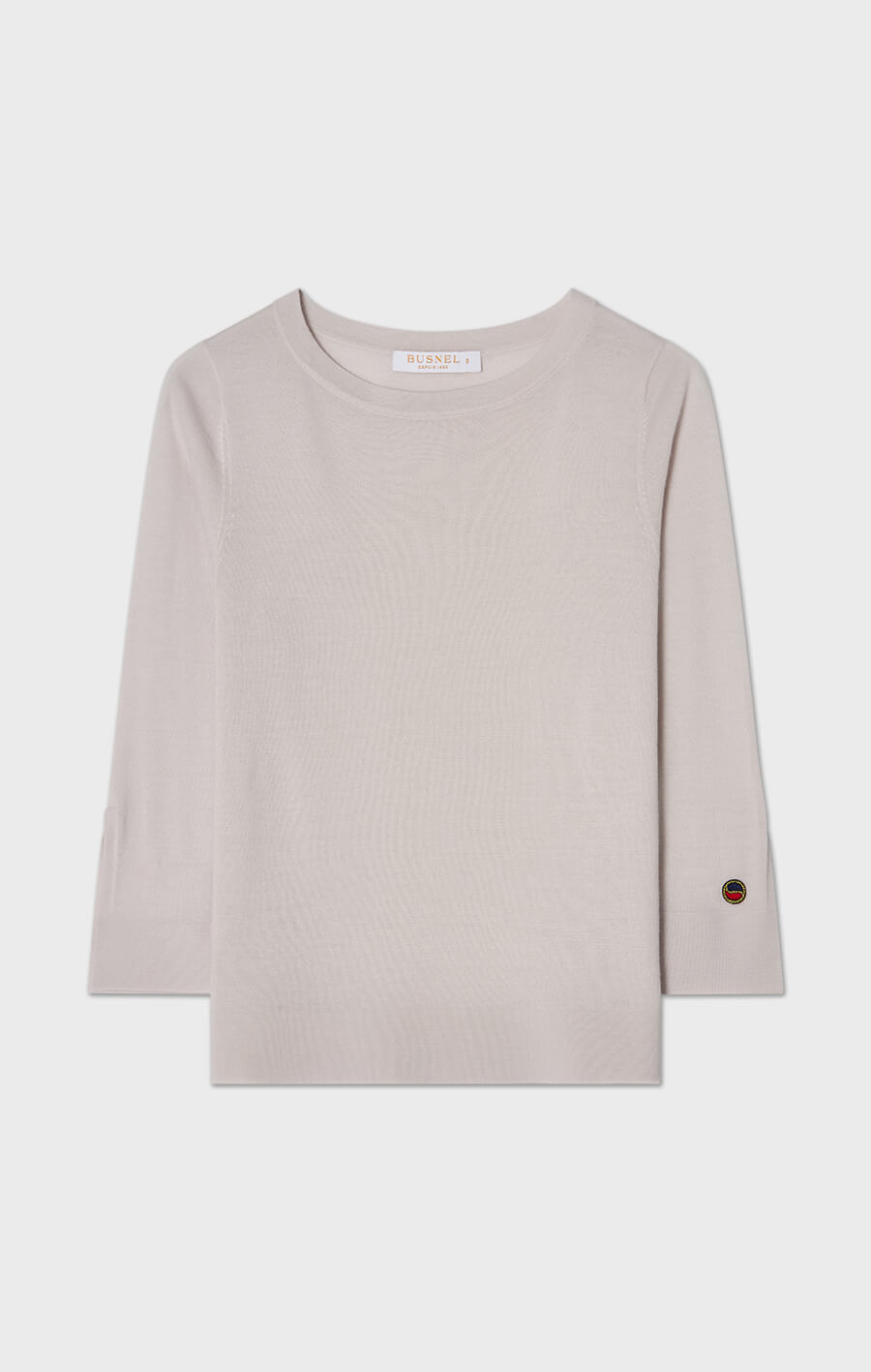 Ocean Boatneck Wool Top Silver Birch