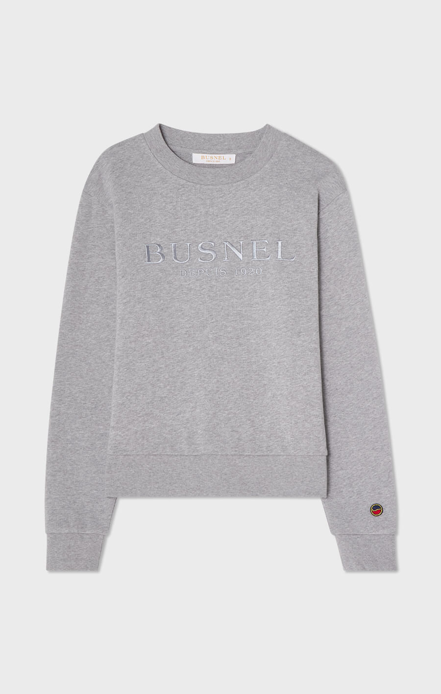 Samantha Broderad Sweatshirt Ljusgrå