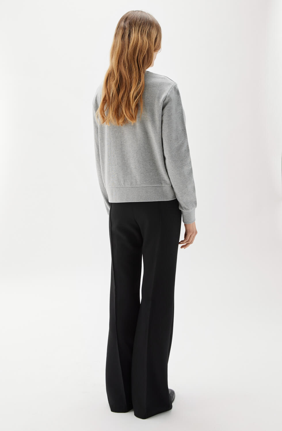 Samantha Broderad Sweatshirt Ljusgrå