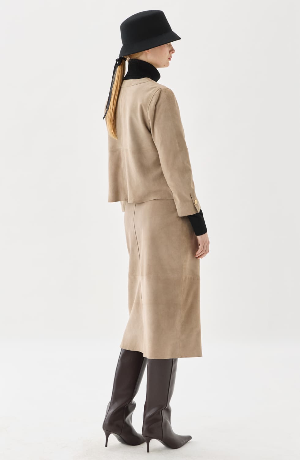 Selena Suede Jacket Sand