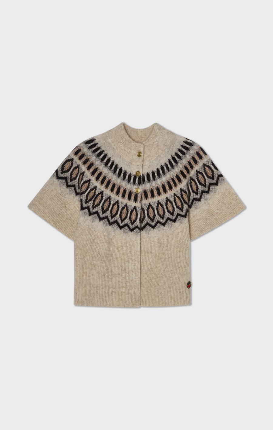 Vilanie Kofta Jacquard Ljusbeige