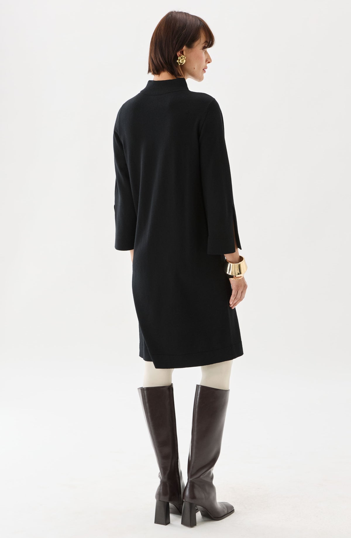 Vanessa Knitted Dress In Wool Black