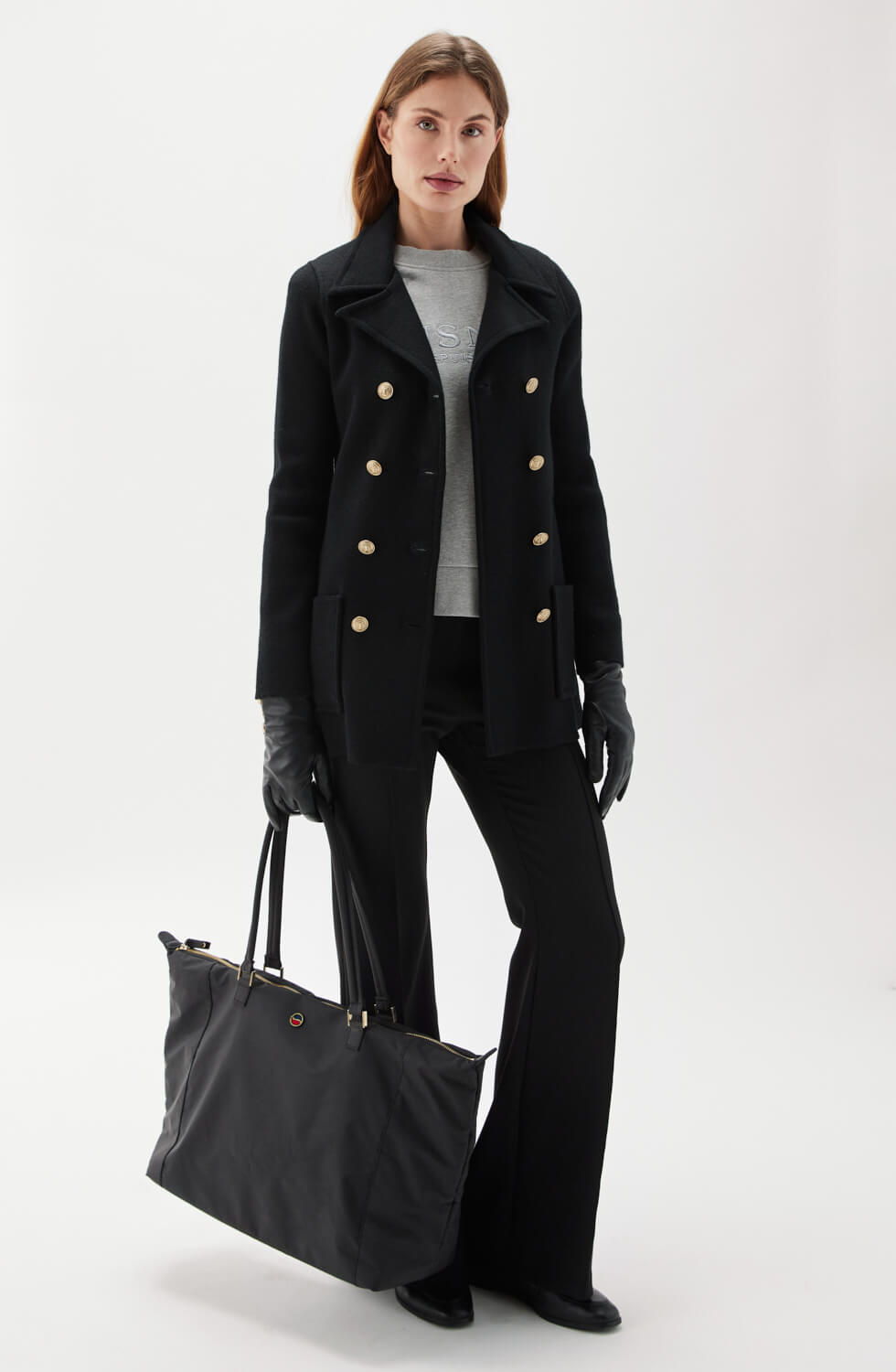 Victoria Knitted Wool Jacket Black