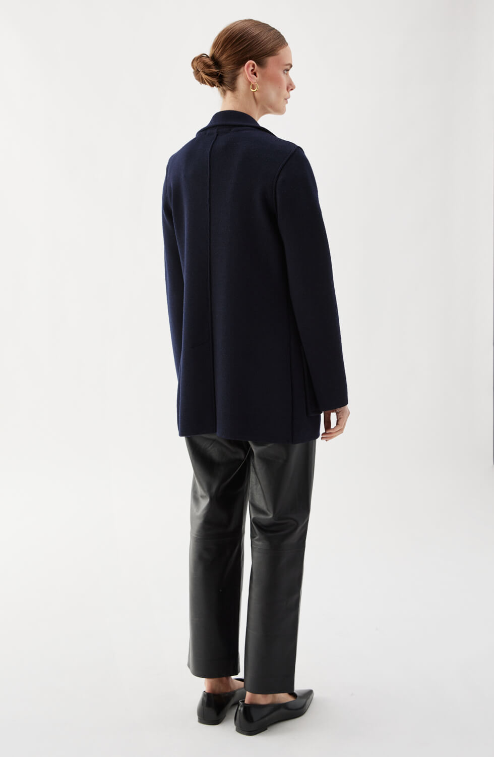 Victoria Knitted Wool Jacket Marine