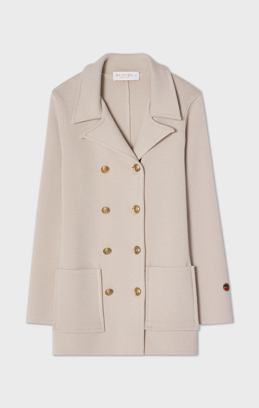 Victoria Knitted Wool Jacket Silver Birch