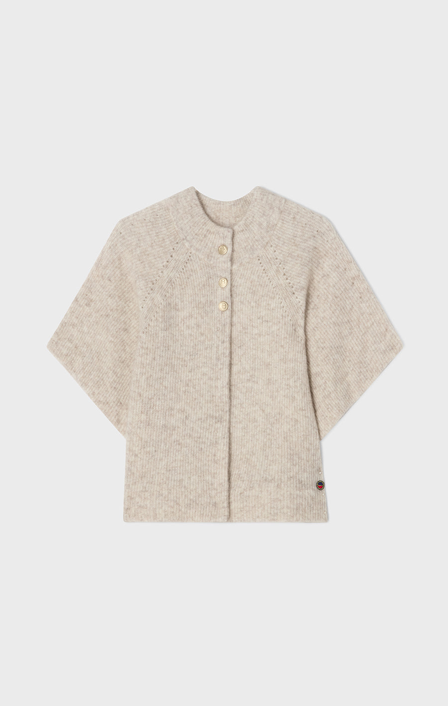 Vilanie kort kofta i mohair ljusbeige