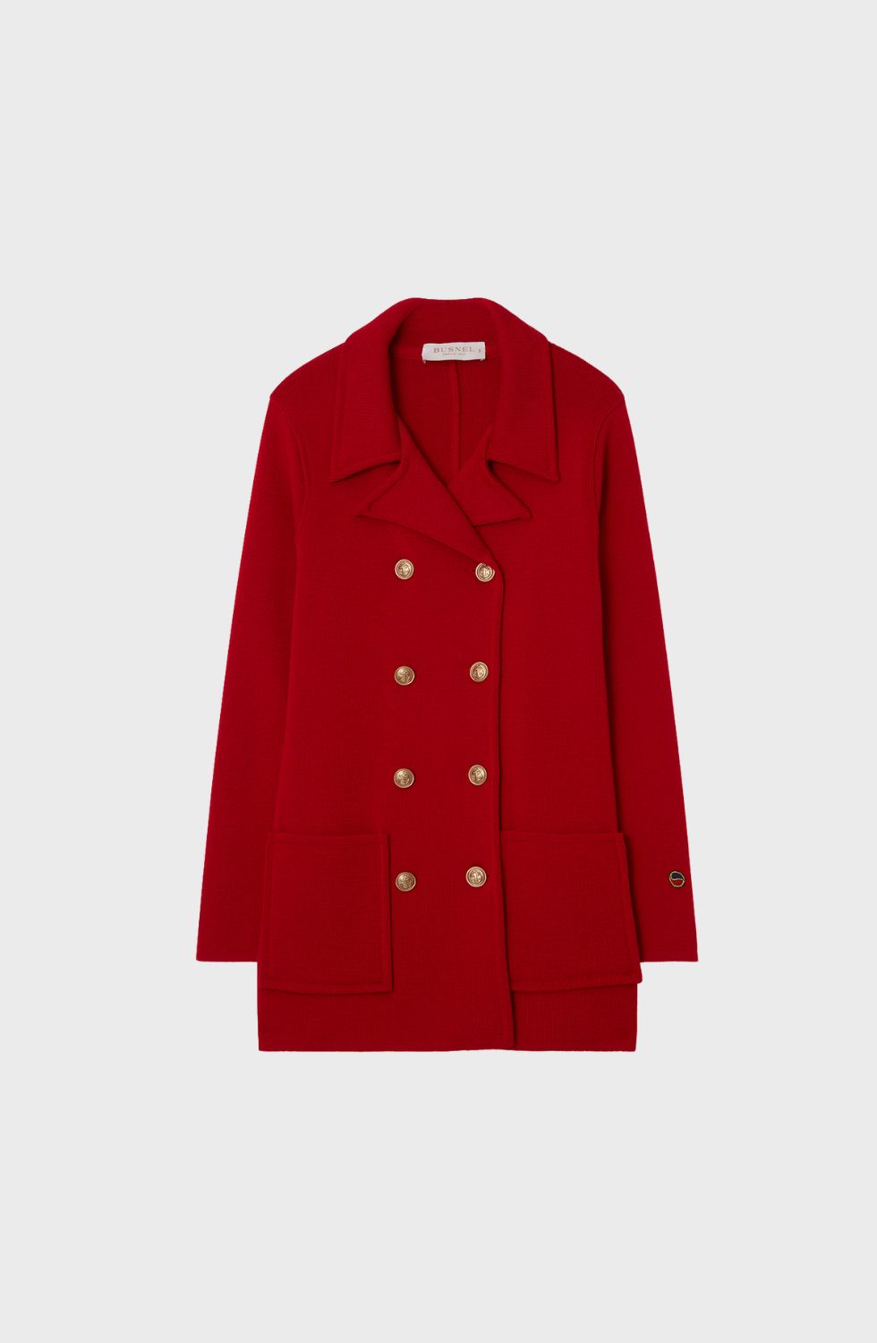 Victoria Knitted Wool Jacket Red