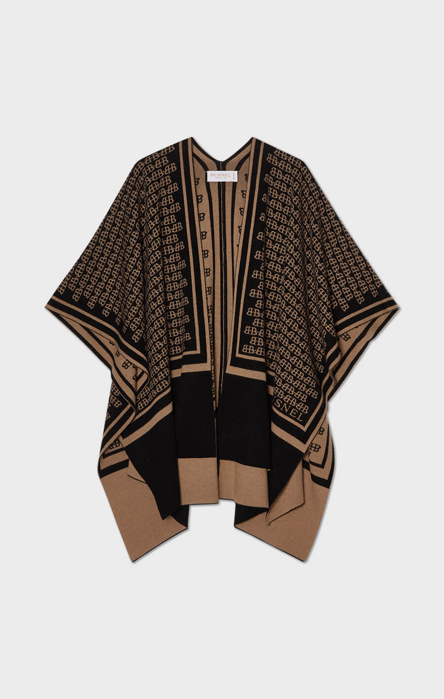 Garnette Poncho Svart/Ljusbrun