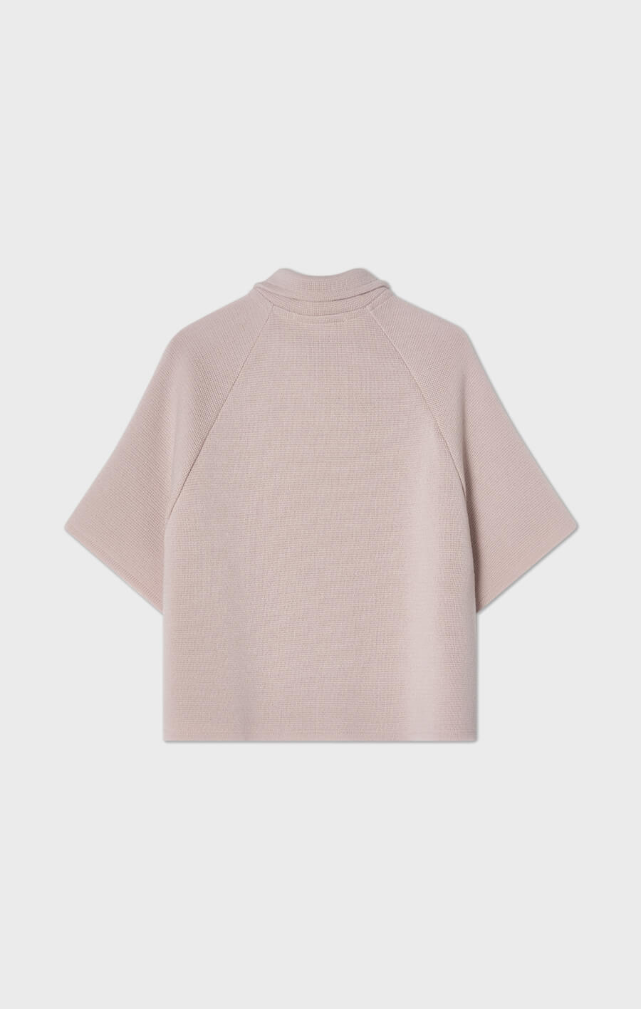 Gertrude Short Wool Cape Light Rose