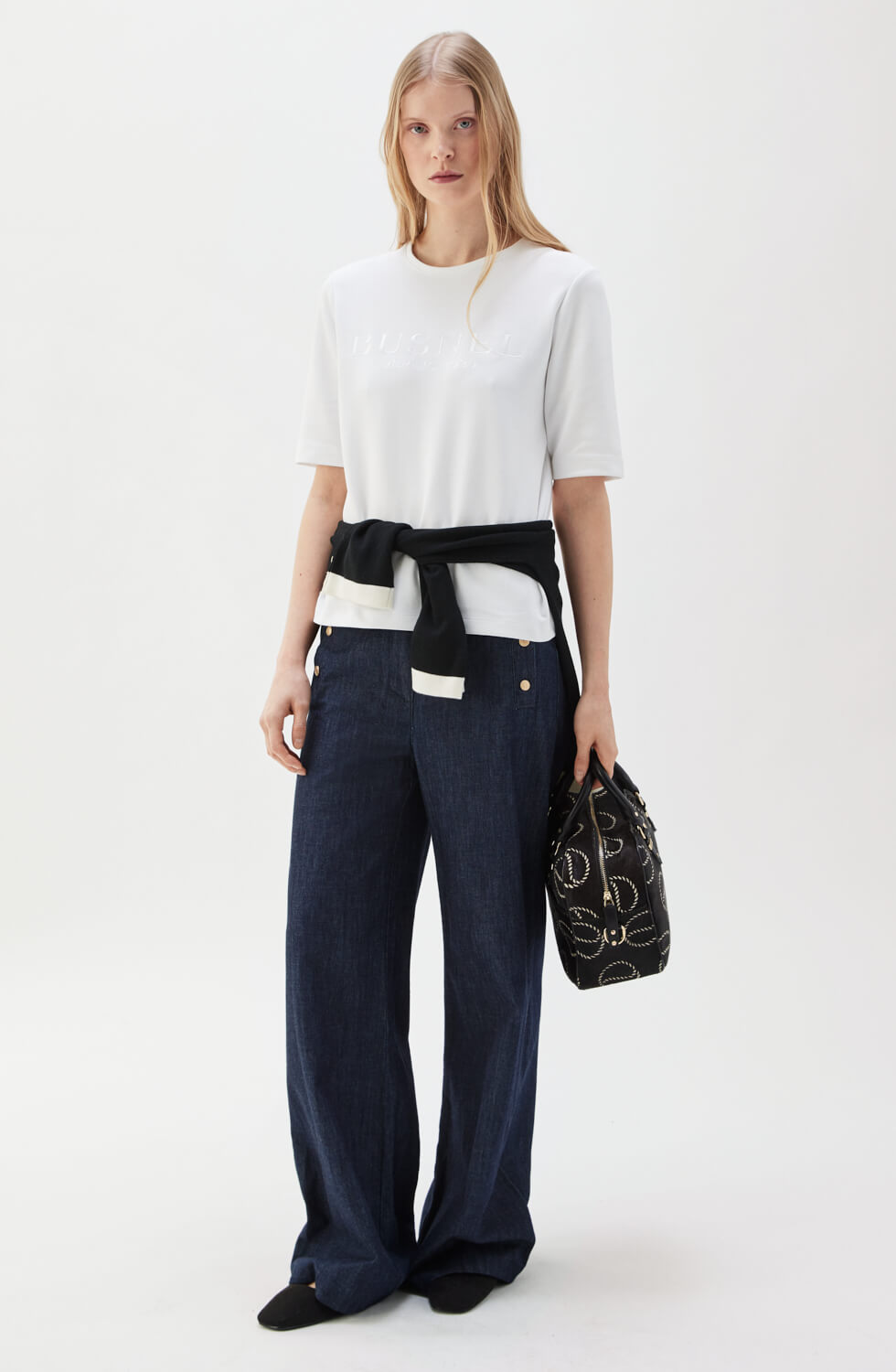 Hanna Broderad T-shirt Crèmevit