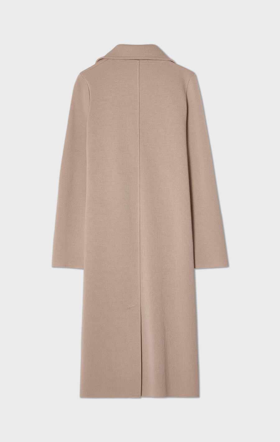 Iris Long Knitted Wool Coat Fudge