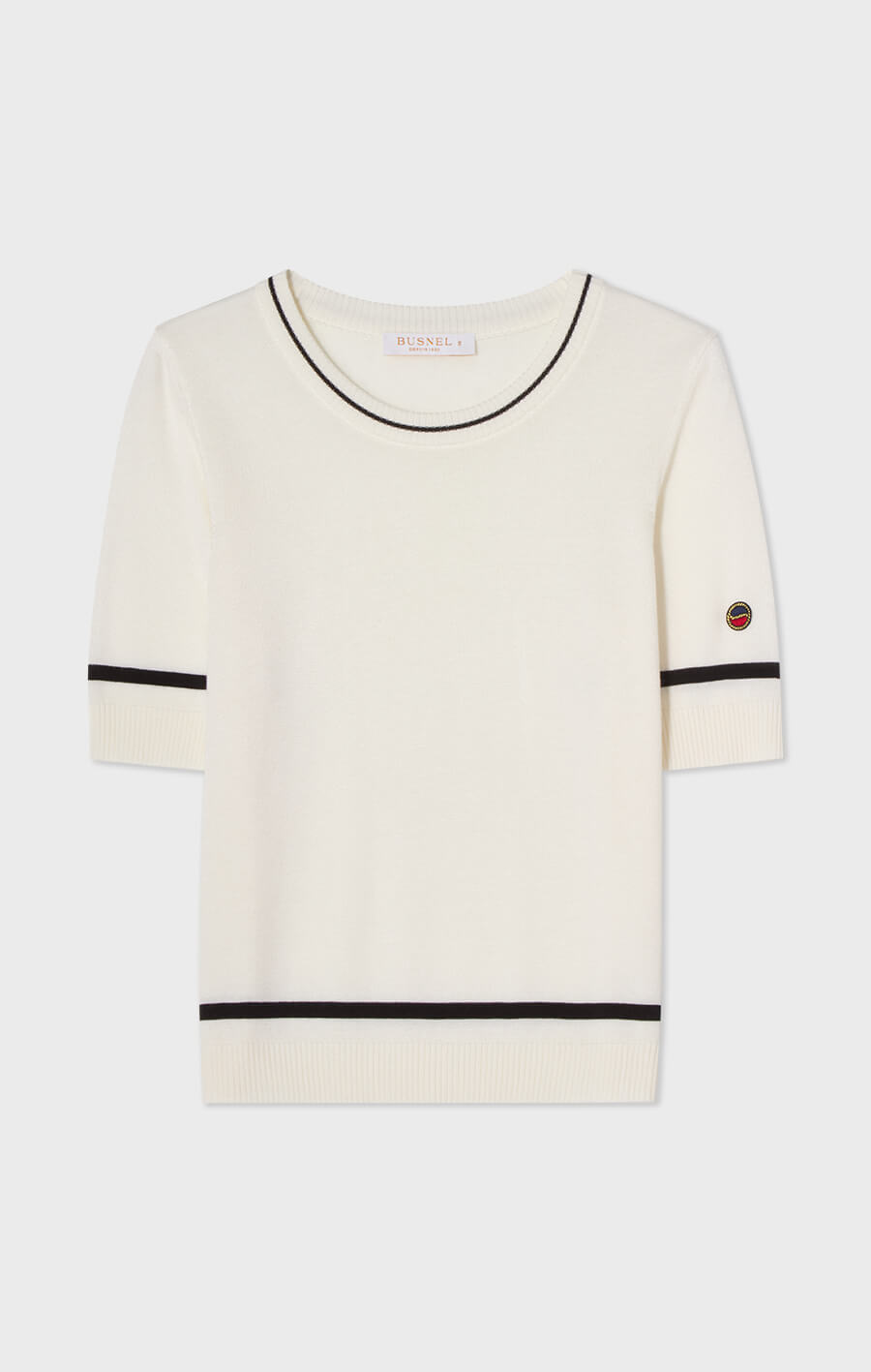 Karla Contrast Top Ecru/Black