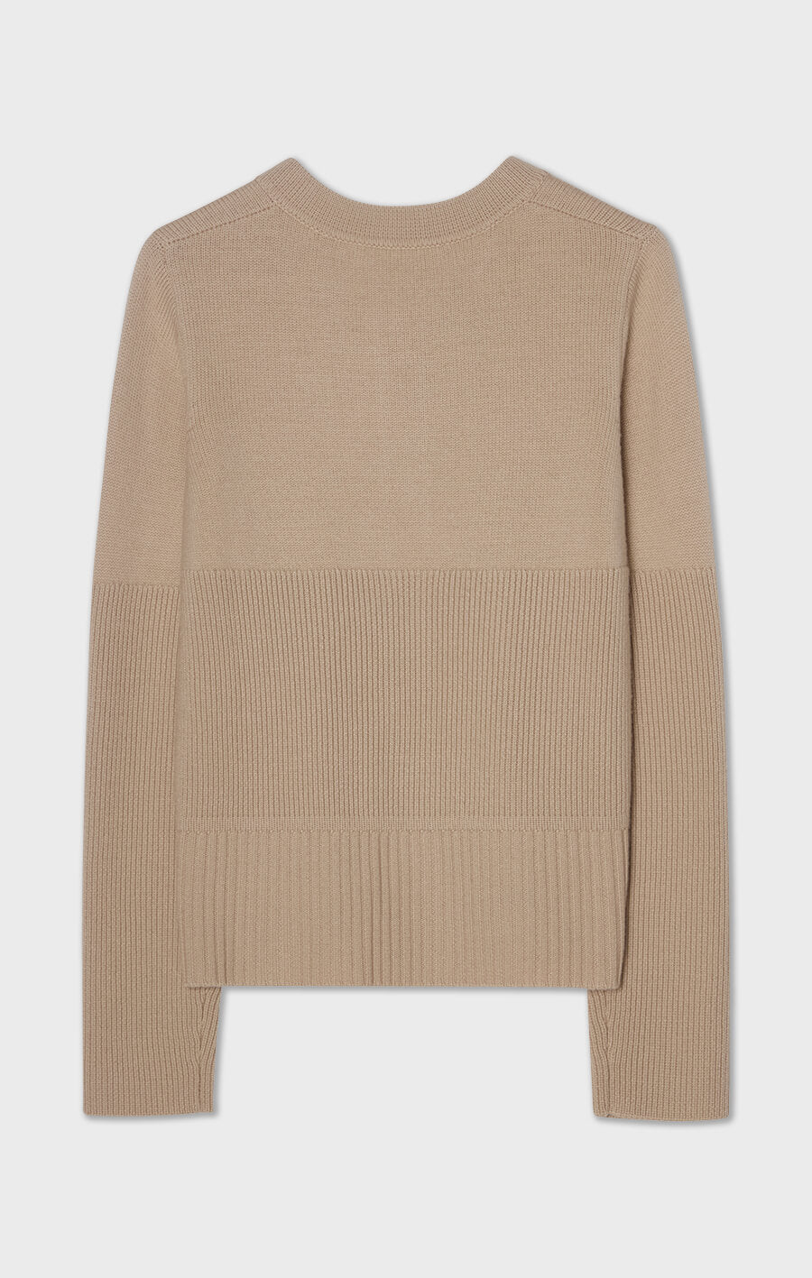 Lauren stickad kofta i merinoull beige