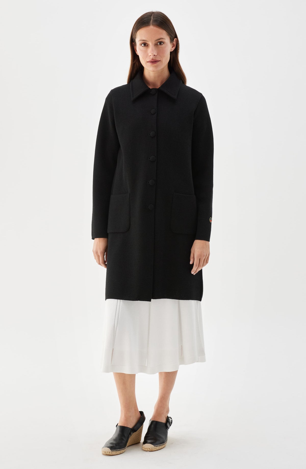 Lilli Knitted Wool Coat Black