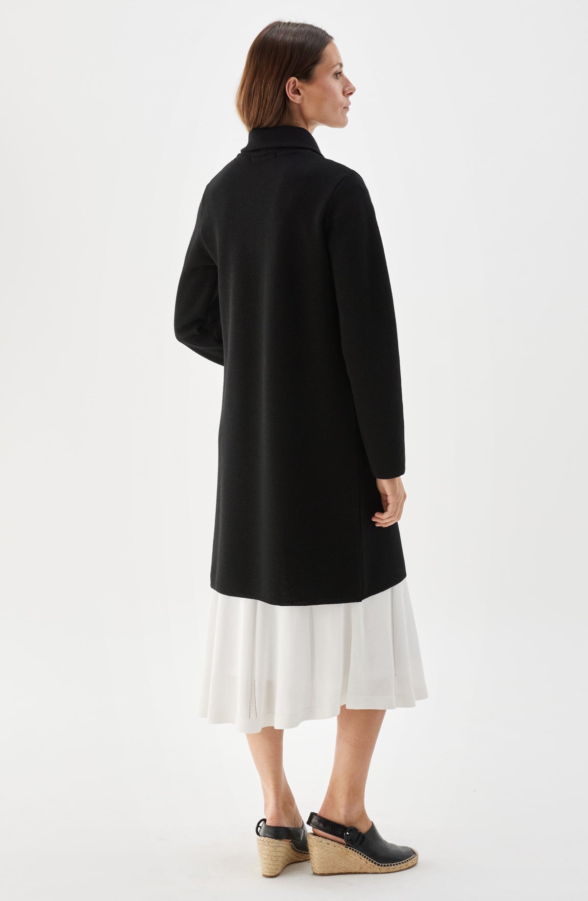 Lilli Knitted Wool Coat Black