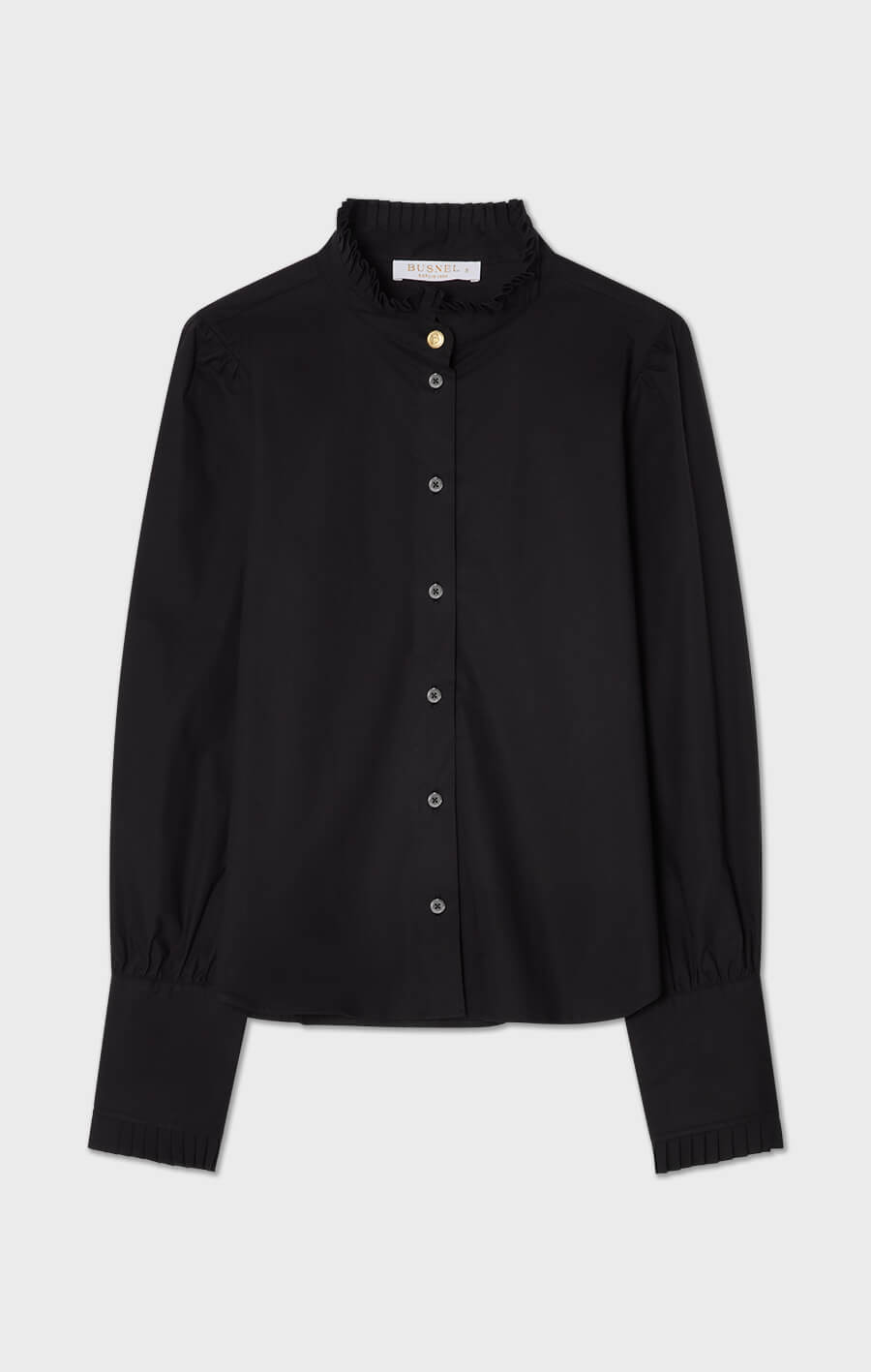 Maira Blus Plisserad Svart