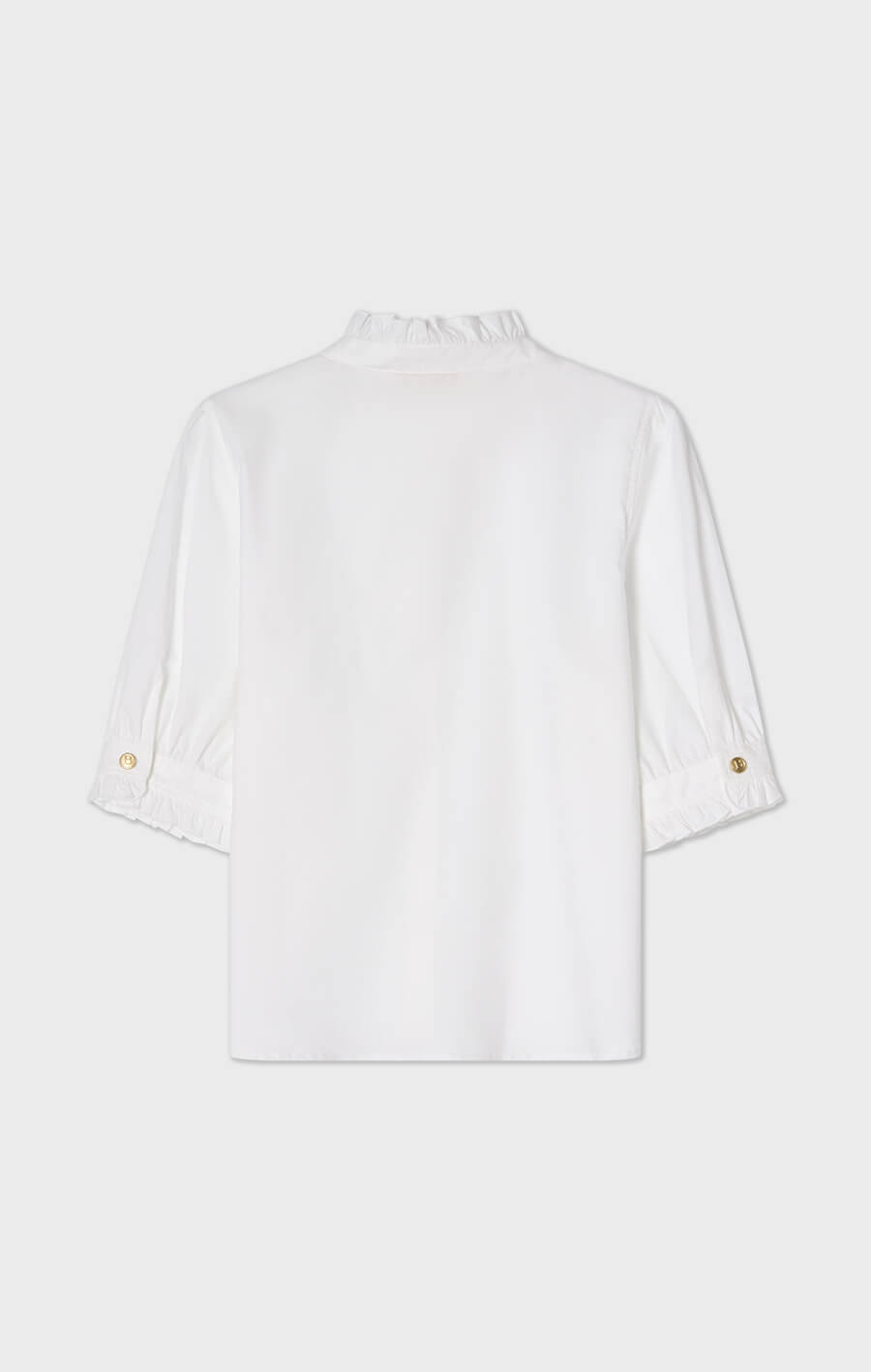 Mica kortärmad blus i poplin vit