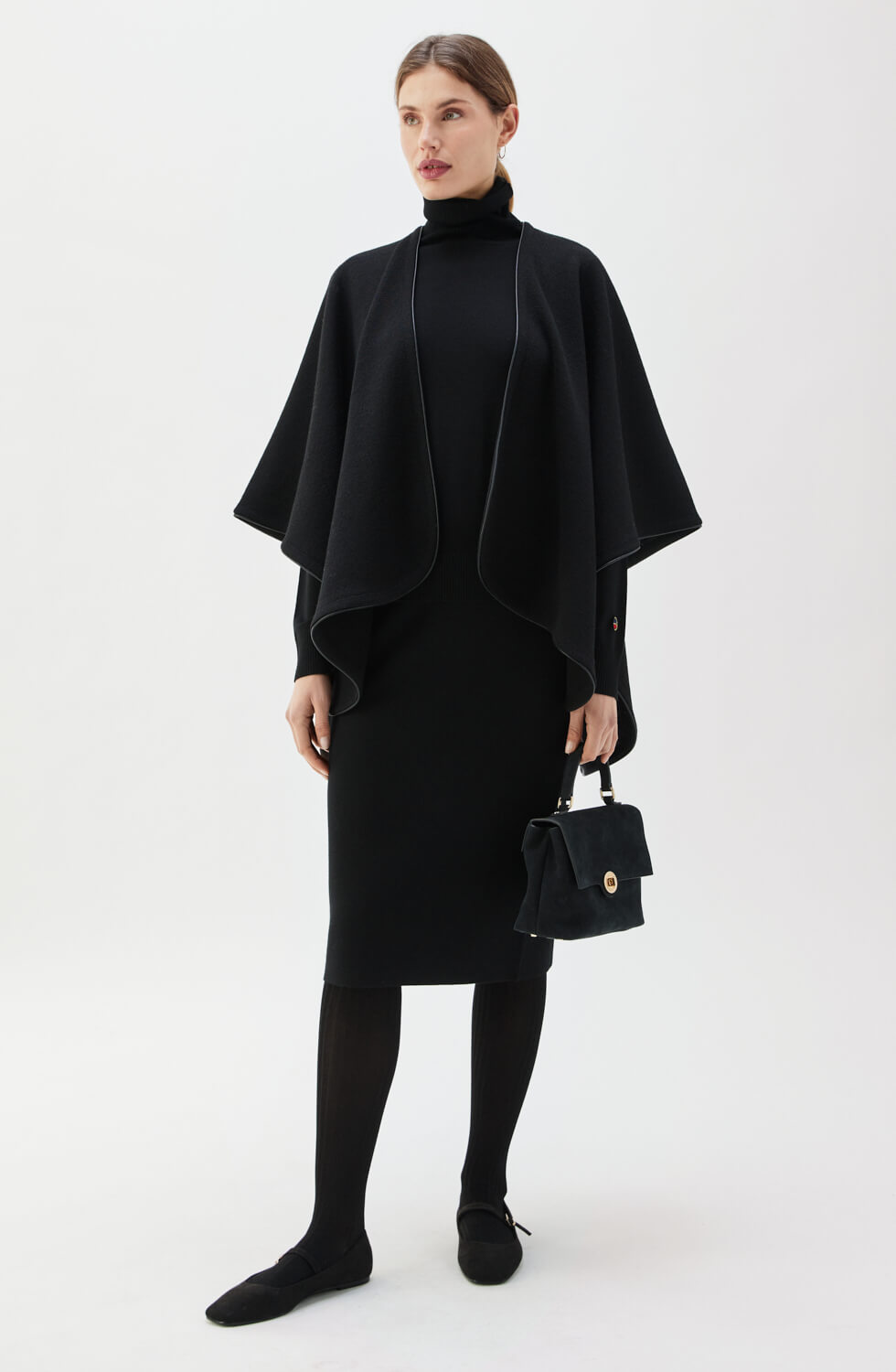 Mio Poncho Piping Svart