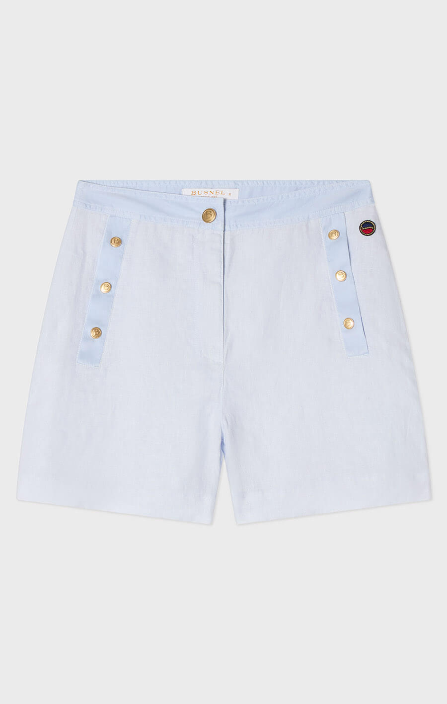 Pixie Linneshorts Ljus Blå