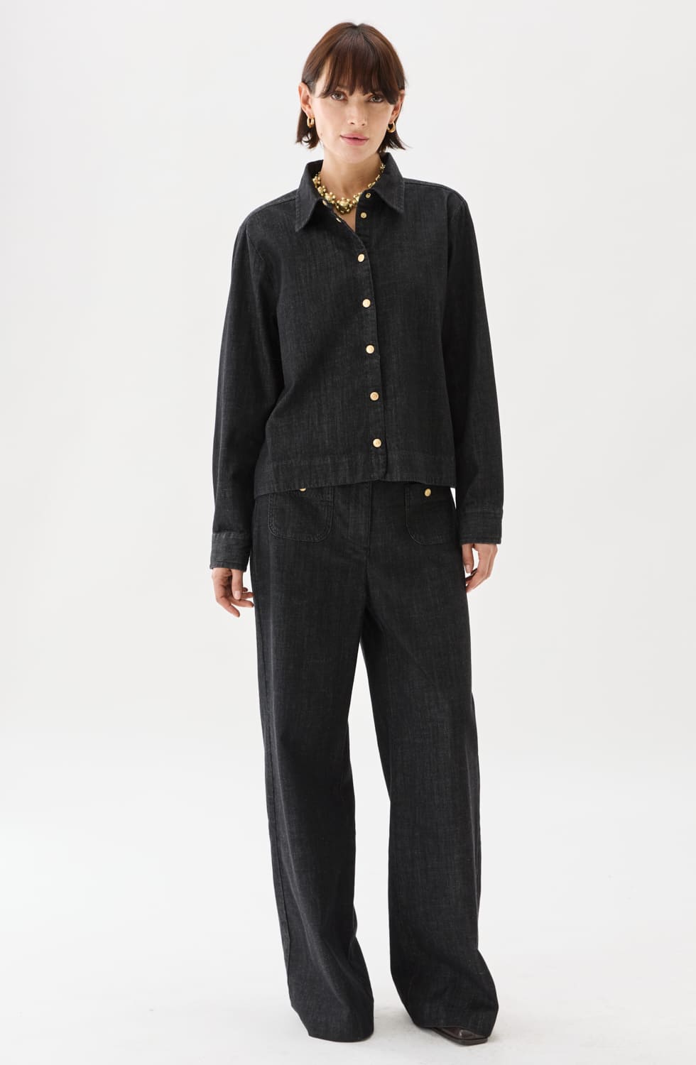 Poppy Skjorta Svart Denim