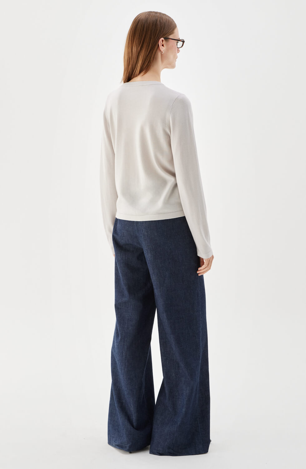 Presley Merino Wool Cardigan Silver Birch