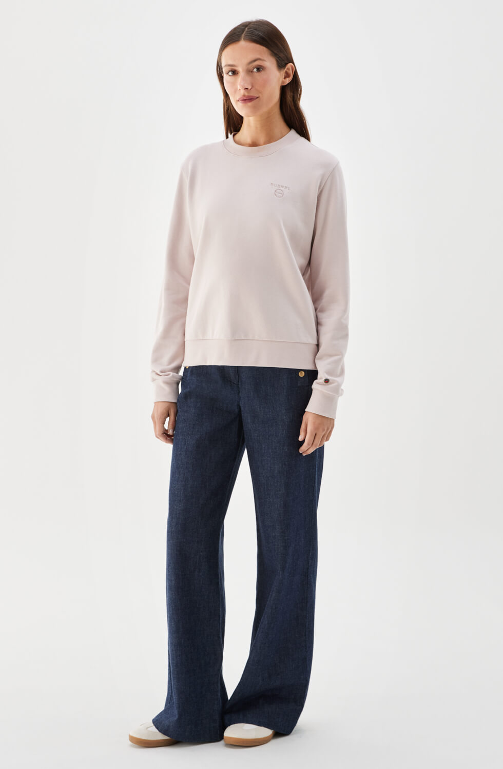 Samantha Embroidered Sweatshirt Light Rose