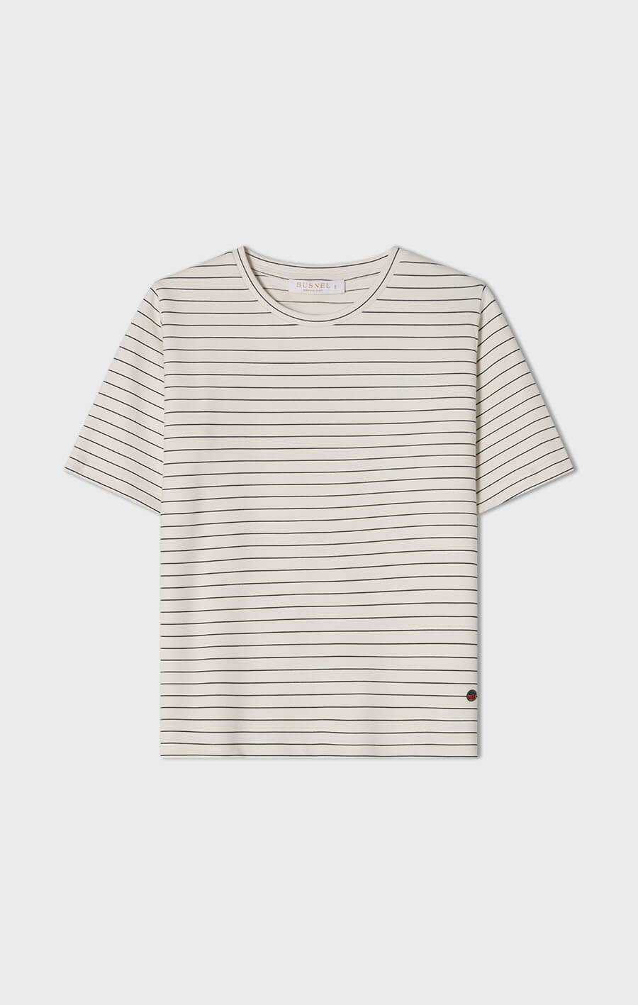 Tessa Stripe Cotton T-shirt Ecru/Black