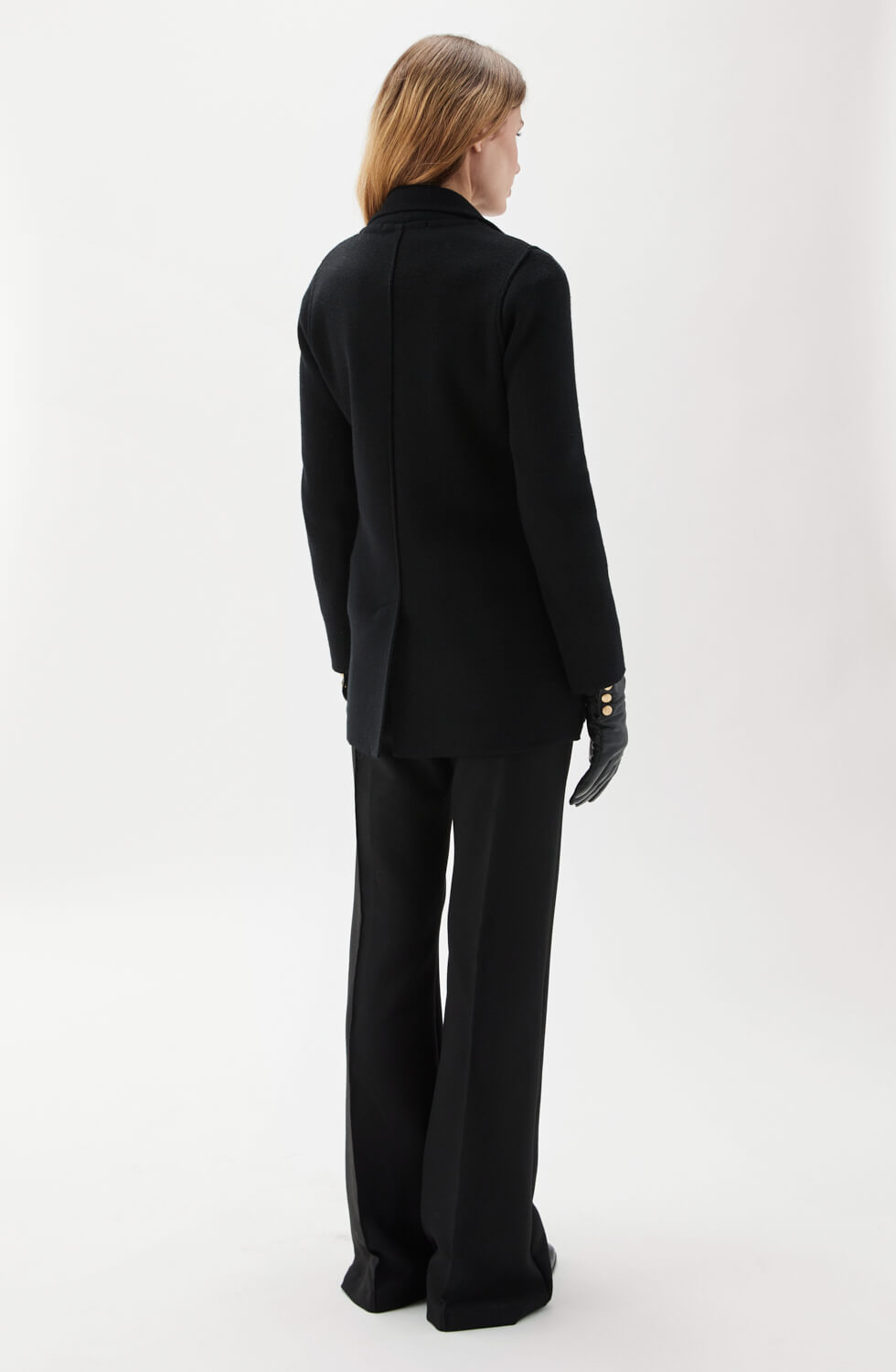 Victoria Knitted Wool Jacket Black