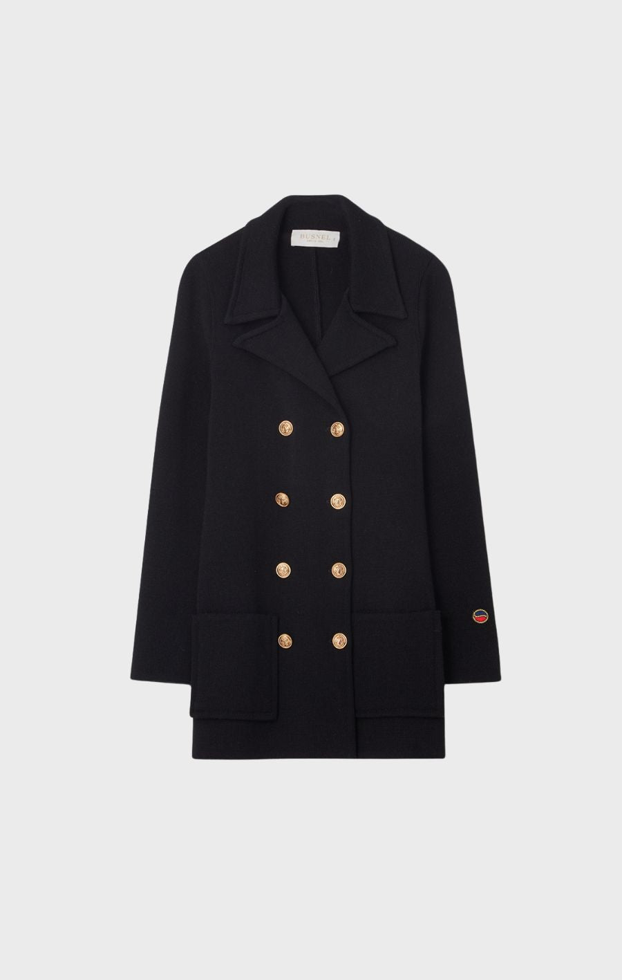 Victoria Knitted Wool Jacket Black