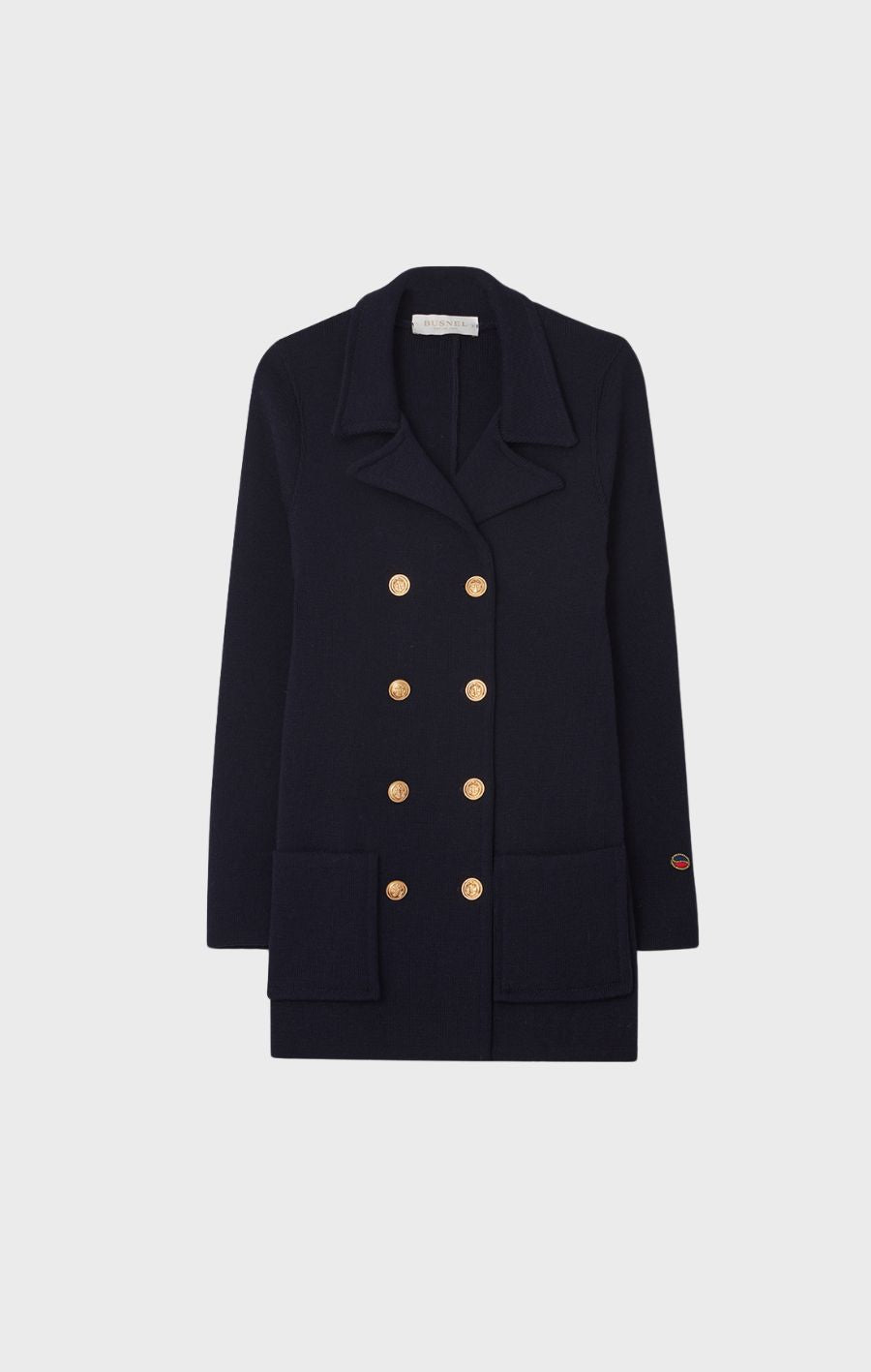 Victoria Knitted Wool Jacket Marine